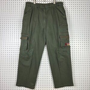 Urban Jeanswear Army Cargo Pants 36x30 Wide Leg Baggy Green Tactical Zip‎ Skater
